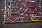 Vintage Mersin Mut Cicim Kilim 6.10ftx11.11ft