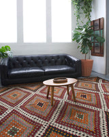 Turkish rug, vintage rug, flat weave, kilim rug, large area rug, square rug, Wild Shaman, Portland, Oregon, rug store, rug shop, local shop, bright colors, area rug, bold color