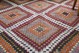 Turkish rug, vintage rug, flat weave, kilim rug, large area rug, square rug, Wild Shaman, Portland, Oregon, rug store, rug shop, local shop, bright colors, area rug, bold color