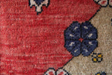 Vintage Turkish rug in a living room setting, pile rug, Turkish rug, vintage rug, portland, rug shop, bright colors, wild shaman, soft rug, bold color, Portland, Oregon, rug store, rug shop, local shop, antique rug,