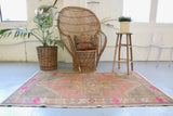 Vintage Anatolian Rug 4.8ftx6.6ft