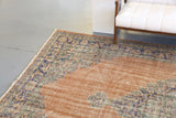 Vintage Demirci Oushak Rug 7.5ftx10ft