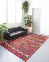 Turkish rug, vintage rug, flat weave, kilim rug, large area rug, square rug, Wild Shaman, Portland, Oregon, rug store, rug shop, local shop, bright colors, area rug, bold color