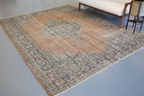 Vintage Demirci Oushak Rug 7.5ftx10ft