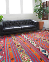 Turkish rug, vintage rug, flat weave, kilim rug, large area rug, square rug, Wild Shaman, Portland, Oregon, rug store, rug shop, local shop, bright colors, area rug, bold color