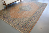 Vintage Demirci Oushak Rug 7.5ftx10ft