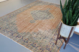 Vintage Demirci Oushak Rug 7.5ftx10ft