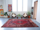 Old Persian Shiraz Rug 7.7ftx10ft