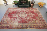 Old Demirci Oushak Rug 7.9ftx10.5ft