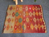 pile rug, Turkish rug, vintage rug, portland, rug shop, bright colors, wild shaman, area rug, red rug, mini rug, bold color, Portland, Oregon, rug store, rug shop, local shop, flat weave, kilim rug