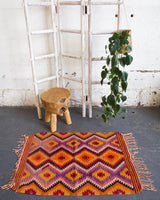 pile rug, Turkish rug, vintage rug, portland, rug shop, bright colors, wild shaman, area rug, red rug, mini rug, bold color, Portland, Oregon, rug store, rug shop, local shop, flat weave, kilim rug