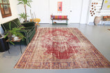 Old Demirci Oushak Rug 7.9ftx10.5ft