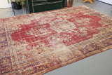 Old Demirci Oushak Rug 7.9ftx10.5ft