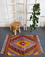 pile rug, Turkish rug, vintage rug, portland, rug shop, bright colors, wild shaman, area rug, red rug, mini rug, bold color, Portland, Oregon, rug store, rug shop, local shop, flat weave, kilim rug