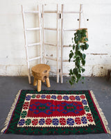 pile rug, Turkish rug, vintage rug, portland, rug shop, bright colors, wild shaman, area rug, red rug, mini rug, bold color, Portland, Oregon, rug store, rug shop, local shop, flat weave, kilim rug