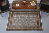 pile rug, turkish rug, vintage rug, portland, rug shop, small rug, wild shaman, earthy tones, light colors, brown, beige