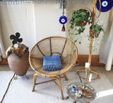 Rustic Large Pestemal Throw in Indigo