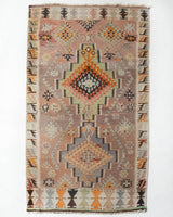 old rug, antique rug, earthy colors, faded colors, turkish rug, vintage rug, flat weave, kilim rug, large area rug, square rug, Wild Shaman, Portland, Oregon, rug store, rug shop, local shop