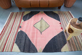 old rug, antique rug, earthy colors, faded colors, Turkish rug, vintage rug, flat weave, kilim rug, large area rug, square rug, Wild Shaman, Portland, Oregon, rug store, rug shop, local shop