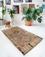 old rug, antique rug, earthy colors, faded colors, turkish rug, vintage rug, flat weave, kilim rug, large area rug, square rug, Wild Shaman, Portland, Oregon, rug store, rug shop, local shop