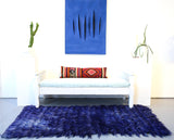 Vintage Filikli Tulu Rug in Royal blue 3.7ftx6.5ft