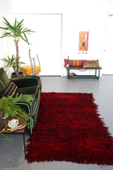 Vintage Filikli Tulu Rug in Maroon 3.10ftx7ft