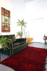 Vintage Filikli Tulu Rug in Maroon 3.10ftx7ft