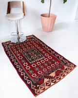 pile rug, Turkish rug, vintage rug, portland, rug shop, bright colors, wild shaman, area rug, red rug, mini rug, bold color, Portland, Oregon, rug store, rug shop, local shop, flat weave, kilim rug