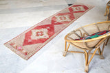 Vintage faded Turkish Anatolian Runner Rug