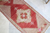 Vintage faded Turkish Anatolian Runner Rug