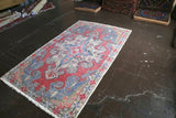 Vintage Faded Anatolian Rug 4.4ftx7.2ft