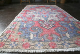 Vintage Faded Anatolian Rug 4.4ftx7.2ft