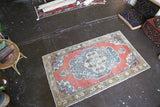Vintage Faded Turkish Anatolian Rug 4.6ftx7.9ft
