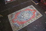 Vintage Faded Turkish Anatolian Rug 4.6ftx7.9ft