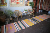 Vintage Adana Kilim Runner 3ftx15.1ft