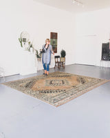 Old Oushak Kilim 9ftx10.7ft