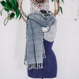 Rustic Pestemal in Light Gray