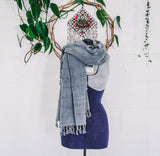 Rustic Pestemal in Light Gray