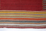  Vintage kilim rug in living room setting, bright colors, wild shaman, soft rug, bold color, Portland, Oregon, rug store, rug shop, local shop, vintage rug, modern kilim, warm colors, antique rug, antique kilim