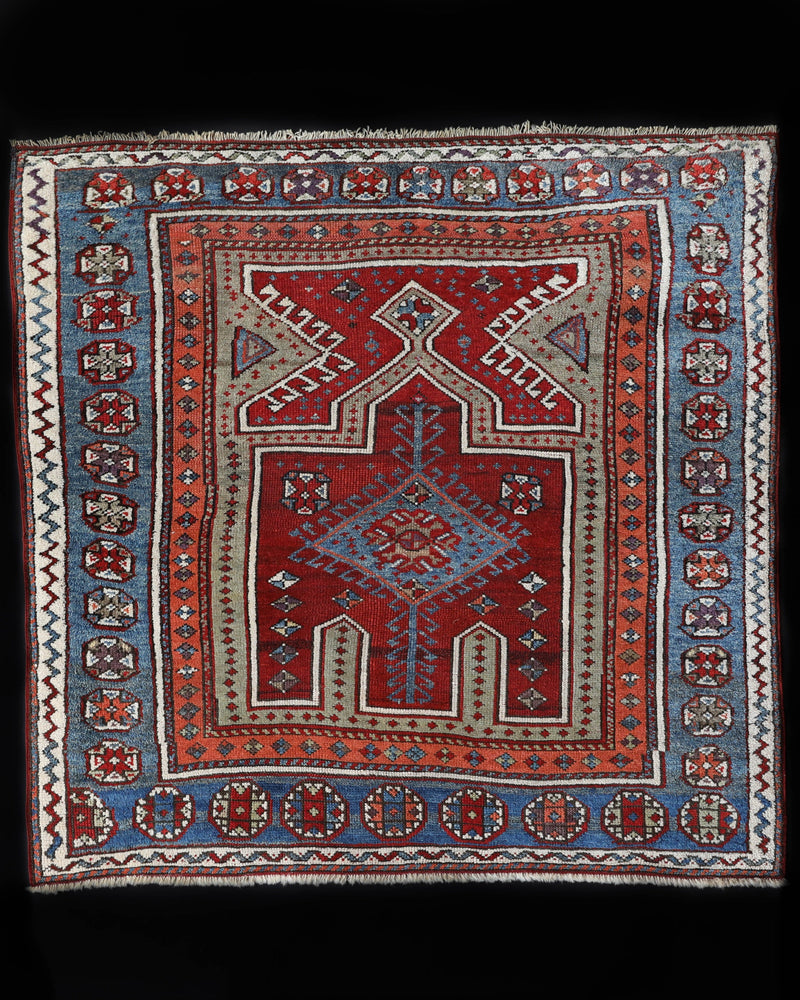 Heritage Collection - Antique Bergama Kozak Rug 4'2"x4'4"