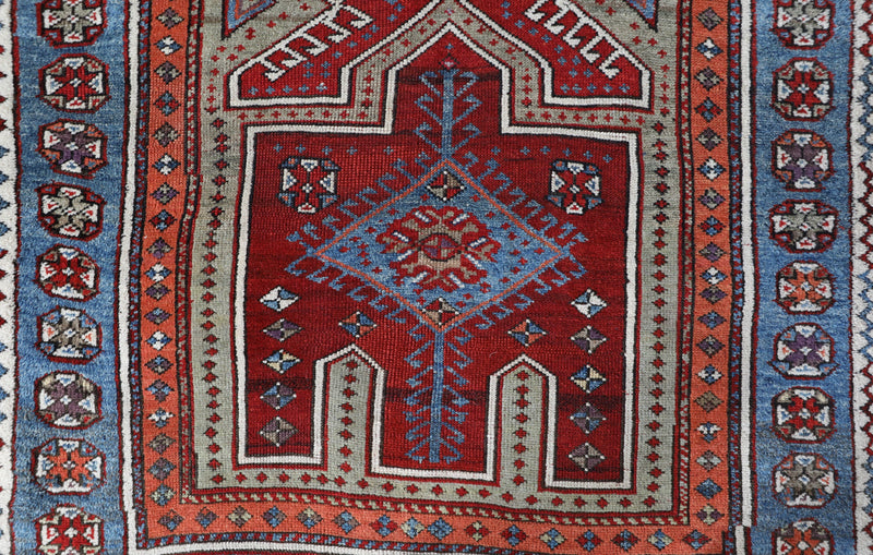 Heritage Collection - Antique Bergama Kozak Rug 4'2"x4'4"