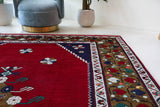 Vintage Turkish rug in a living room setting, Area rug in a living room setting, pile rug, Turkish rug, custom rug, modern rug, portland, rug shop, bright colors, wild shaman, soft rug, bold color, Portland, Oregon, rug store, rug shop, local shop