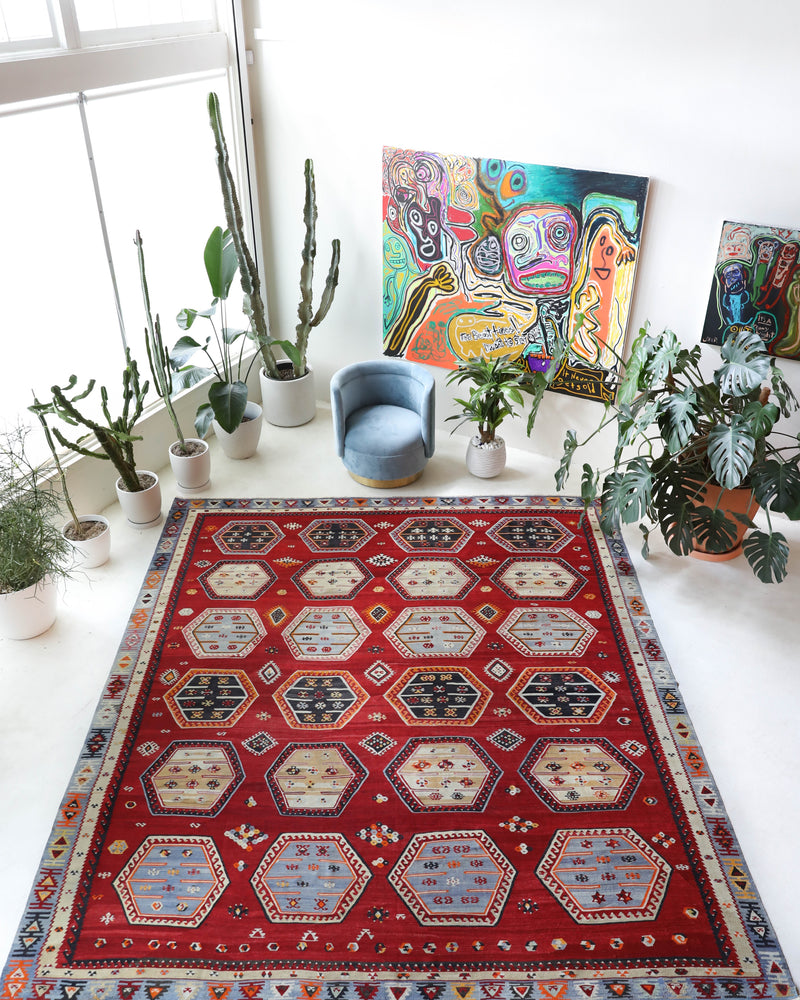 Antique Turkish rug, kilim rug, kilim, vintage rug, portland, rug shop, bright colors, wild shaman, soft rug, bold color, Portland, Oregon, rug store, rug shop, local shop, antique rug, collection piece, collector rug, handmade rug, wool rug, antique rug, pastel colors, faded colors