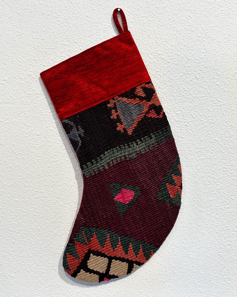 Christmas Stocking, kilim Christmas stocking, gif tables, holiday gift ideas, rug shop, Portland, Oregon, home accessories, kilim accessories, rug accessories,  Christmas gift ideas