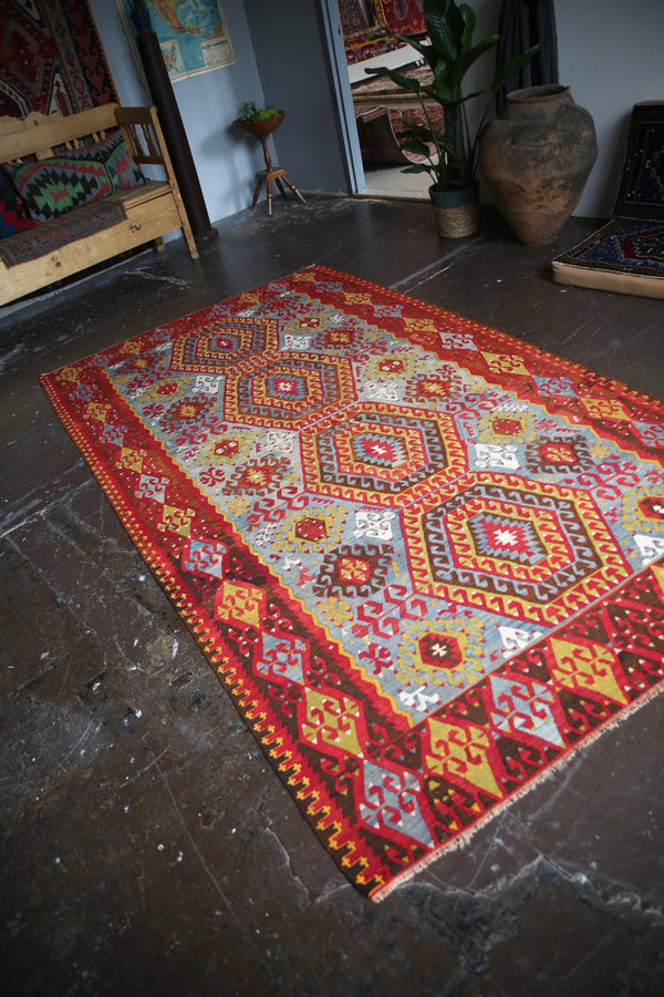 old-oushak-esme-kilim-57x101ft