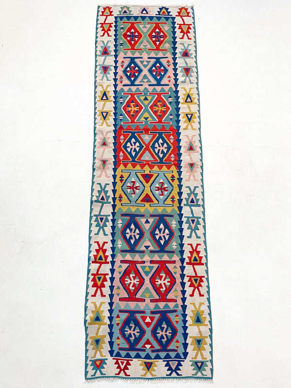 Vintage Anatolian kilim runner 2'5"x9'8"