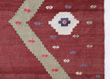 Vintage Turkish rug in a living room setting, pile rug, Turkish rug, vintage rug, portland, rug shop, bright colors, wild shaman, soft rug, bold color, Portland, Oregon, rug store, rug shop, local shop, antique rug