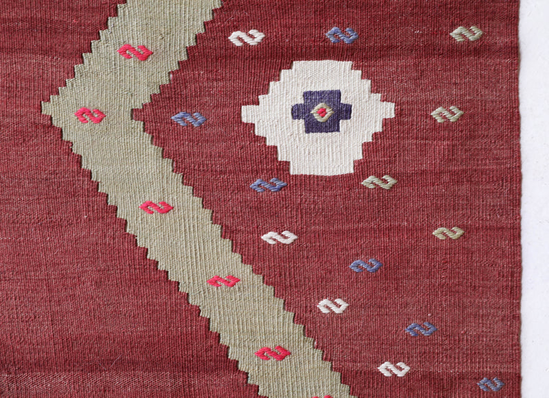 Vintage Turkish rug in a living room setting, pile rug, Turkish rug, vintage rug, portland, rug shop, bright colors, wild shaman, soft rug, bold color, Portland, Oregon, rug store, rug shop, local shop, antique rug