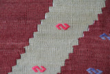 Vintage Turkish rug in a living room setting, pile rug, Turkish rug, vintage rug, portland, rug shop, bright colors, wild shaman, soft rug, bold color, Portland, Oregon, rug store, rug shop, local shop, antique rug