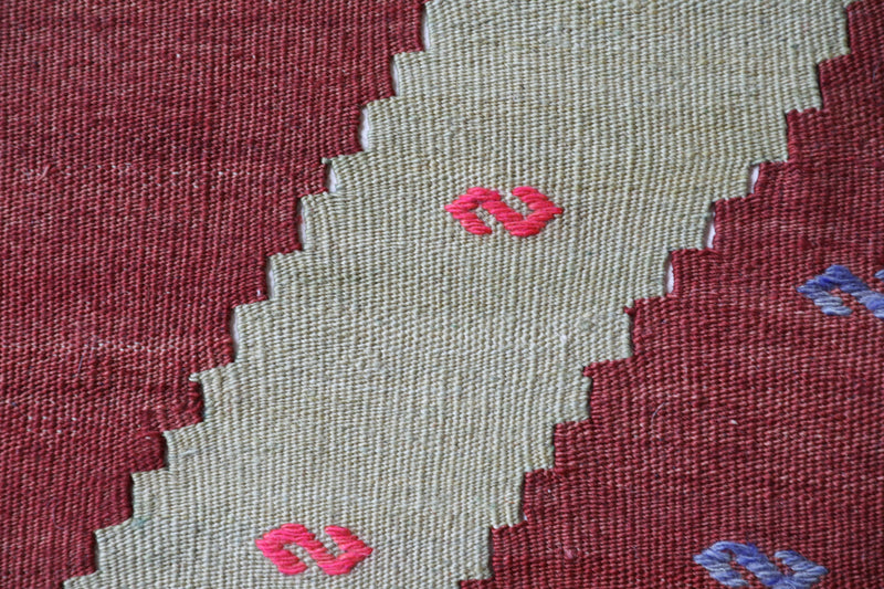 Vintage Turkish rug in a living room setting, pile rug, Turkish rug, vintage rug, portland, rug shop, bright colors, wild shaman, soft rug, bold color, Portland, Oregon, rug store, rug shop, local shop, antique rug